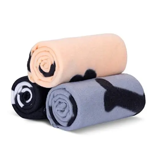 Produktbild: Nobleza 3 Stück Verdickt Hundedecke Fleece Weiche Fleecedecke Waschbar 160 * 100cm Katzendecke Hunde Decke Outdoor Flauschig Deck für Haustier Hunde Katzen Welpen Weiche Warme Matte