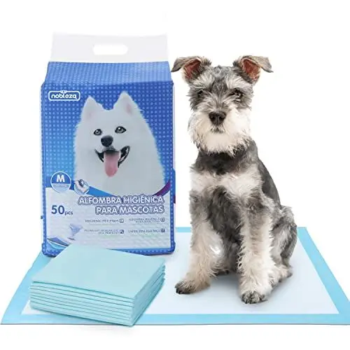Produktbild: Nobleza -50 x Ultra saugfähige Hunde Trainingsunterlagen Welpenunterlage Welpen Toilettenmatte, 60*60cm, Packung mit 50 Stück