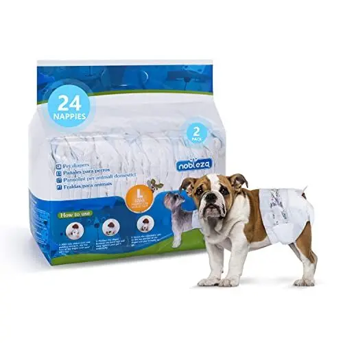 Produktbild: Nobleza Hund Windeln Einweg Weiblich Welpen Training Windeln Super Absorbent Pet Wraps 24 Pack 30 * 50 cm, L