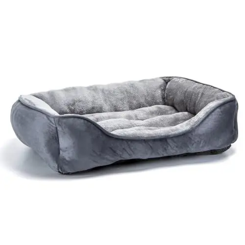 Produktbild: Nobleza Hundebett für Hunde 67x57cm, Rutschfestes Hundekorb, Superweicher Faserfüllung, Haustierbett Waschbar für Kleine und Mittelgroße Hunde und Katzen