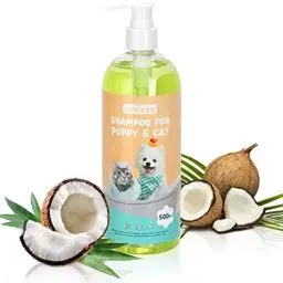 Produktbild: Nobleza Hundeshampoo Welpen Mild，Sicher und ungiftig, Keine Hautreizung,Welpenshampoo für Hunde sanft für geschmeidiges Fell,Sensitive-Shampoo Katze,Hundeshampoo gegen Geruch Kokosnuss-Duft(500ml)