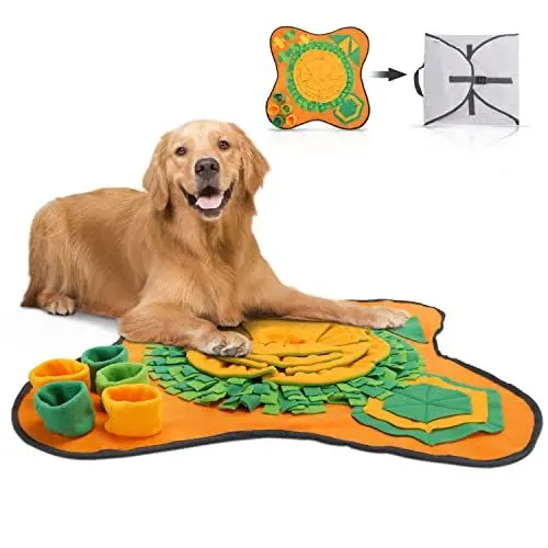 Produktbild: Nobleza Schnüffelteppich Hund Intelligenzspielzeug, Schnüffelteppich Waschbar Faltbar, Rutschfest Intelligenz Hundespielzeug Schnüffelspielzeug Fördert Die Natürlichen Futtersuchfähigkeiten, 70*70cm
