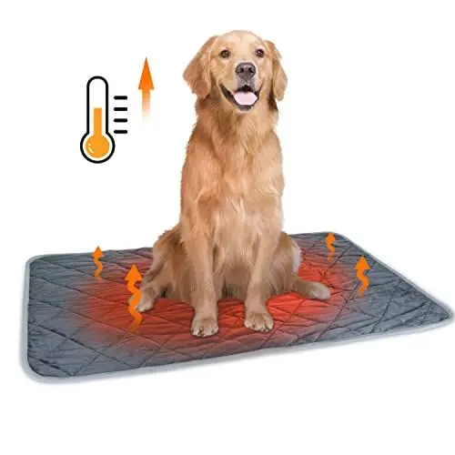 Produktbild: Nobleza Selbstheizende Decke für Katzen & Hunde, Haustiere Wärmematte, Waschbare Welpen Thermodecke, Selbstwärmende Winter Wärme Hundematte, Hund rutschfest Wärmedecke, Größe XXL 115x72cm