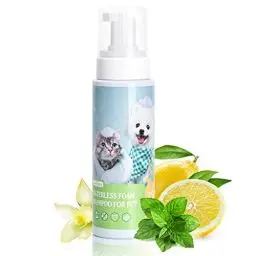 Produktbild: Nobleza Trocken-Schaum-Shampoo für Hunde und Katzen und Kaninchen,Geeignet für Haustiere mit geringem Widerstand,Shampoo-Mousse für Kätzchen und Welpen, Waschen ohne Wasser oder Ausspülen 250 ml