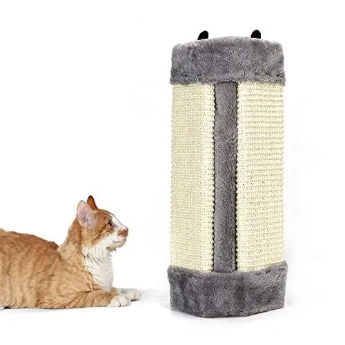Produktbild: Nobleza - Eckkratzbrett Katzenkratzbrett Kantenschutz Kratzbrett Sisalbrett Kantschutz Eckenschutz Kratzecke Wandschutz Natursisal, Grau 41 * 24 * 2,5cm