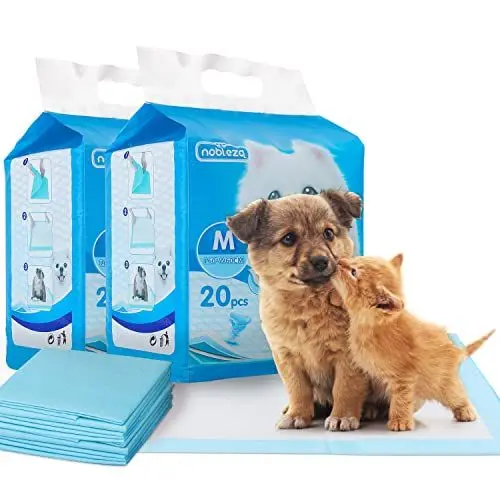 Produktbild: Nobleza - Ultra saugfähige Hunde Trainingsunterlagen Welpenunterlage Welpen Toilettenmatte, 60 * 60cm, Packung mit 40 Stück