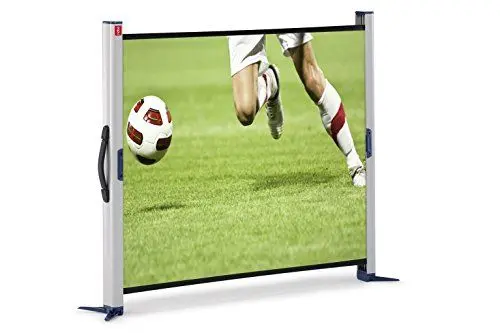 Produktbild: Nobo Ultra Mobile Nobo Beamer-Leinwand, ideal für Präsentationen, Projektorleinwand mit brillant weißer Oberfläche, mit Mini-Standfuß und leichtem Aluminiumkoffer, 1000 x 750 mm, 1901954