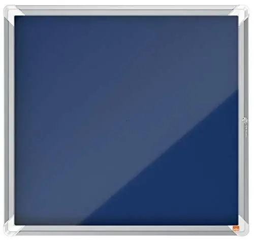 Produktbild: Nobo abschließbarer Schaukasten mit Filz-Notiztafel, 6 x A4, Premium Plus, Blau, 1902555