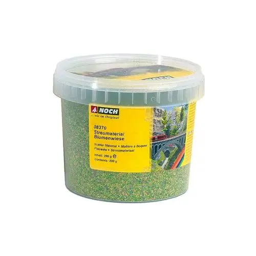 Produktbild: NOCH Streumaterial „Blumenwiese“, fein und realistisch für gelungene Modell-Landschaften Detailgestaltung, 200 g Dose, perfekt für Spurweiten G, H0, TT, N, Z