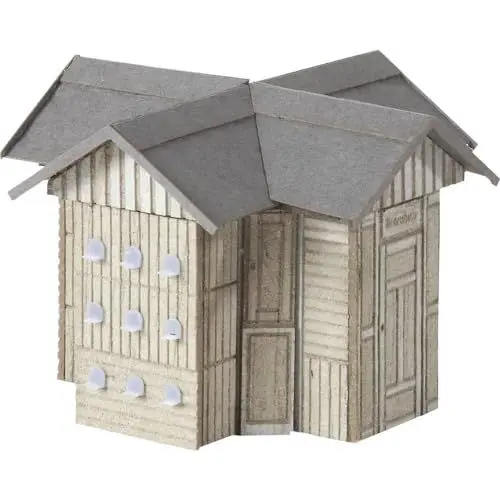 Produktbild: NOCH Bienenhaus, ideal für Modellbau Landschaften, 4,9 x 4,9 cm für Spur H0, ländliche Szenerie mit Laser-Cut Bausatz