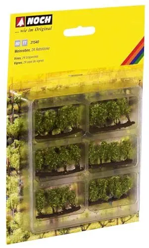 Produktbild: NOCH® Weinreben, 24 Rebstöcke, 2,2 cm hoch für Modellbau, ideal für H0, TT und kreative DIY-Projekte