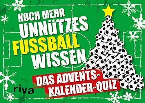 Produktbild: Noch mehr unnützes Fußballwissen. Hardcover-Ausgabe: Das Adventskalender-Quiz. Mit Türchen zum Aufschneiden