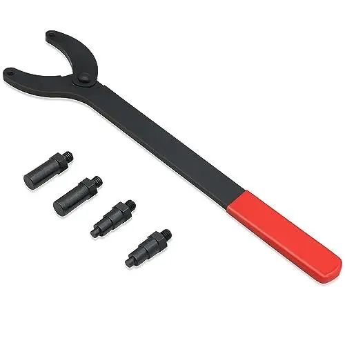 Produktbild: Nockenwelle Kurbelwelle Kettenrad Schlüssel Nockenschlüssel für V A G 3036 T10172 Zahnriemenwechsel Gegenriemen Riemenscheibe Schlüssel Halter Nockenwellenwellenrad Werkzeug(2-seitiger Clip)