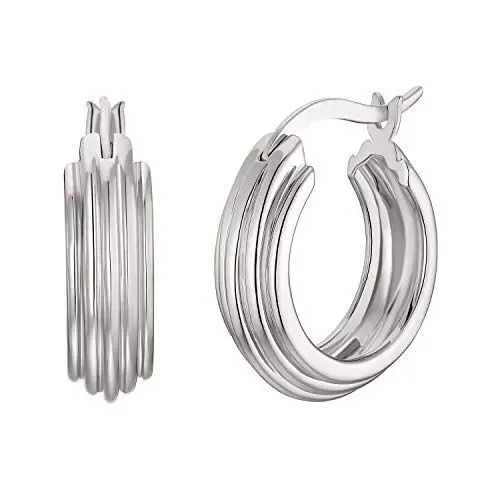 Produktbild: NOELANI Creolen 925 Sterling Silber Damen Ohrschmuck, 1,9 cm, Gold, Kommt in Schmuck Geschenk Box, 2031690