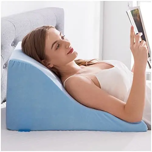 Produktbild: NOFFA Lesekissen für Bett und Sofa - Memory Schaum Keilkissen - Ergonomisches Rückenlehne Kopfkissen - Perfekt für Rückenunterstützung beim Entspannen, Spielen, Lesen oder Fernsehen