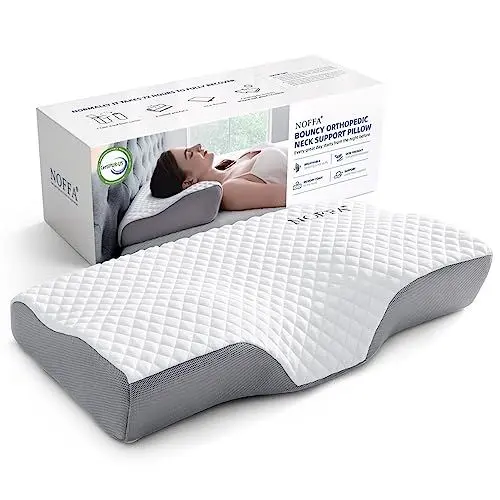 Produktbild: NOFFA Memory Foam Kissen, Kissen Bett Kühlendes Kopfkissen, Siebenschläfer Kissen kopfkissen, Kühlkissen zum Schlafen für Rücken und Bauchschläfer