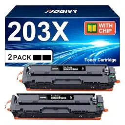 Produktbild: NOGIVY 203X CF540X Schwarz Toner Kompatibel für HP 203X 203A CF540X CF540A für Color Laserjet Pro MFP M281fdw M281fdn M280nw M281cdw M254dw M254nw M254dn CF540X (Schwarz, 2er-Pack)