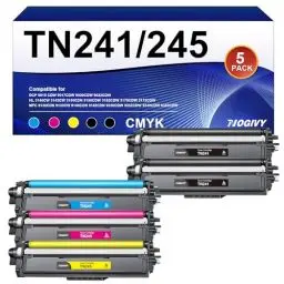Produktbild: NOGIVY TN241 TN245 Toner Kompatibel für Brother TN 241 TN241/245 Toner für Toner Brother DCP 9022CDW MFC 9142 CDN MFC 9332CDW HL-3152CDW HL-3142CDW DCP-9017CDW (Schwarz Cyan Gelb Magenta, 5er-Pack)