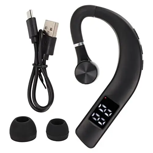 Produktbild: Noise Cancelling On Ear Bluetooth Headset Freisprecheinrichtung Mono Stereo In Ear Wireless Bluetooth Headset IPX5 Wasserdicht Schwarz F19