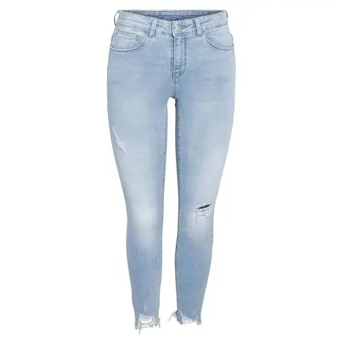 Produktbild: NOISY MAY Damen NMKIMMY NW Destroy ANK SKNY AZ370LB NOOS Skinny-fit-Jeans, Light Blue Denim, 32W x 32L