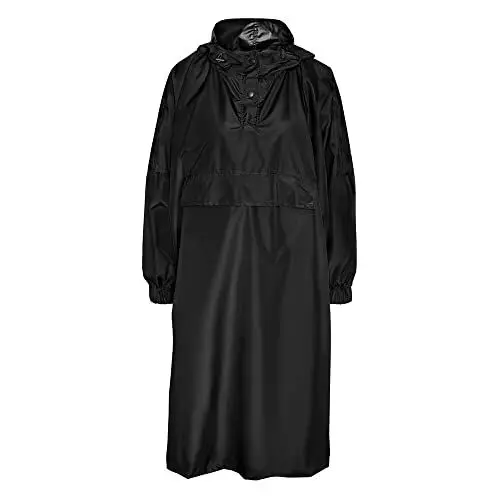 Produktbild: NOISY MAY Damen NMSKY L/S Printed RAINPONCHO NOOS Regenponcho, Black, ONE Size