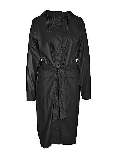 Produktbild: NOISY MAY Damen NMSKY L/S RAINTRENCHCOAT NOOS Regenmantel, Black, M