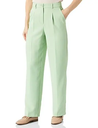 Produktbild: Noisy may A/S Damen Nmdrewie Hw Straight Pants Ko Noos Hose, Quiet Green, S EU