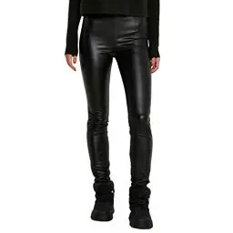 Produktbild: Noisy may Damen Kunstleder Slim Fit Hose High Waist Leggings PU Coated Pants NMALOHA, Farben:Schwarz-2, Größe:XS