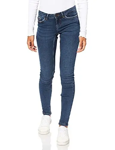 Produktbild: Noisy may Damen Nmeve Lw Pocket Piping Vi877 Noos Slim Jeans, Dark Blue Denim, 26W 32L EU