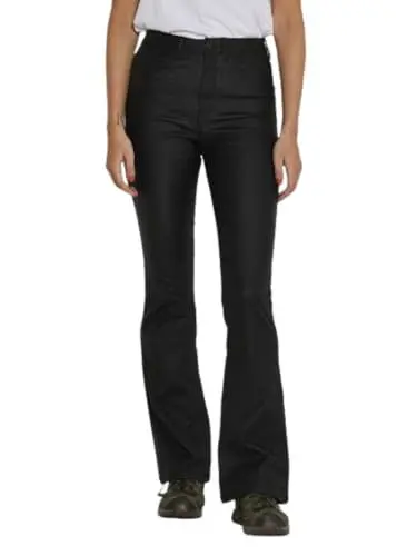Produktbild: Noisy may Damen Nmsallie Hw Flare Coated Pants Noos Jeans, Schwarz, L 32L EU