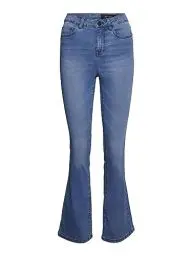 Produktbild: Noisy may Damen Nmsallie Hw Flare Vi162lb Noos Jeans, Light Blue Denim, 30W 32L EU