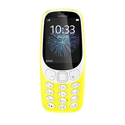 Produktbild: Nokia 3310 (2,4 Zoll Farbdisplay, 2MP Kamera, Bluetooth, Radio, MP3 Player, Dual Sim) gelb, 0.016
