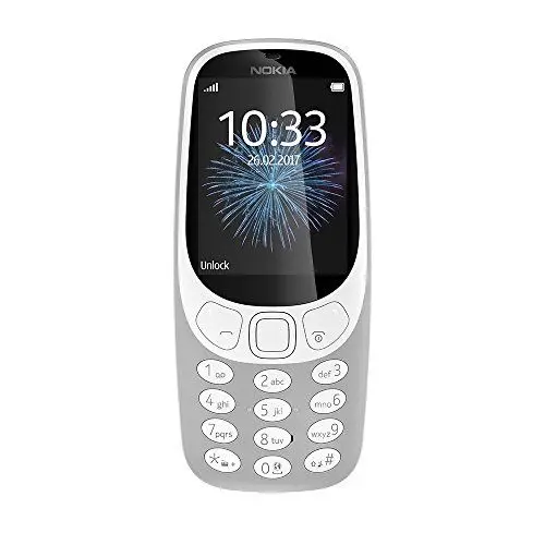 Produktbild: Nokia 3310 2G Mobiltelefon (2,4 Zoll Farbdisplay, 2MP Kamera, Bluetooth, Radio, MP3 Player, Single Sim) grau