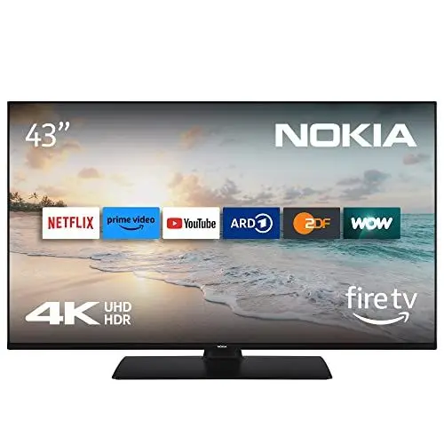 Produktbild: Nokia 43 Zoll (108 cm) 4K UHD Fernseher integriertem Fire TV (WLAN, HDR, Triple Tuner DVB-C/S2/T2, Netflix, Prime Video, YouTube, Disney+) - UN43AV310 - 2023