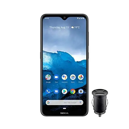 Produktbild: Nokia 6.2 Smartphone - Deutsche Ware (16cm (6, 3 Zoll), 64GB interner Speicher, 4GB RAM, Dual Sim) inkl KFZ-Adapter, Keramik schwarz