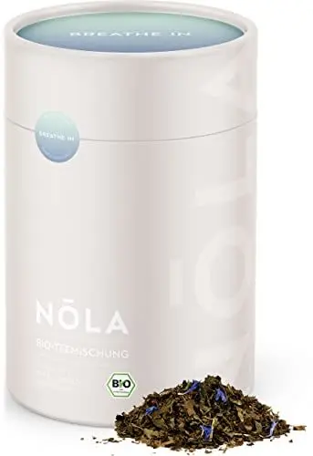 Produktbild: NOLA Bio Teemischung 'Breathe In' - BIO Kräuter-Tee mit Eukalyptus, Pfefferminze und Kornblume - loser Premium Bio-Kräutertee mit 100% natürlichen Zutaten, vegan