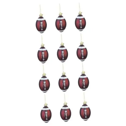 Produktbild: NOLITOY 12 STK Hängende Weihnachtsverzierung Weihnachtsbaum Hängende Verzierung Weihnachtsdekoration Mit Hängenden Kugeln Fußballverzierungen Für Den Weihnachtsbaum Weihnachten Baumschmuck