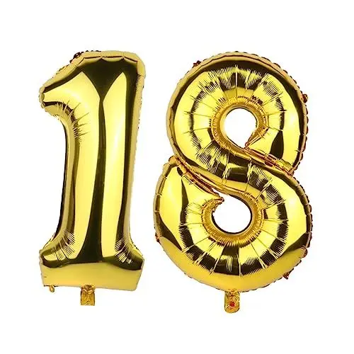 Produktbild: NOLITOY 12-teiliges Set Mit Latexballons Zum Geburtstag 2 Ballons Mit 81 3 Cm Zahlen 5 Ballons Mit 30 5 Cm Aufdruck 5 Konfetti Mit 30 5 Cm Dekorationen Partyzubehör