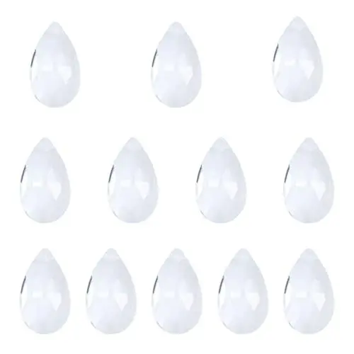 Produktbild: NOLITOY 12stücke Klare Kristallglas Für Kronleuchter Transparente Beads Prismen Anhänger Für Hochzeitsdekoration Und Bastelprojekte