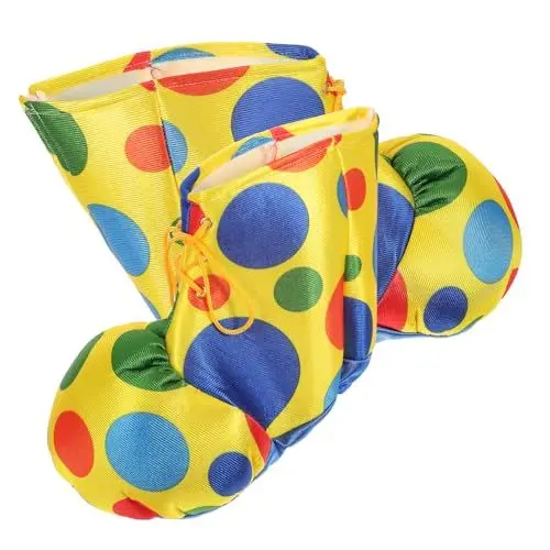 Produktbild: NOLITOY 1 Paar Halloween-clown-kostüm-schuhe Rote Clownschuhe Lustige Zirkus-requisiten Halloween Große Clown-cosplay-zubehör Zirkusclown-schuhe Zirkuskostüm Stoff Nase Bilden Mann