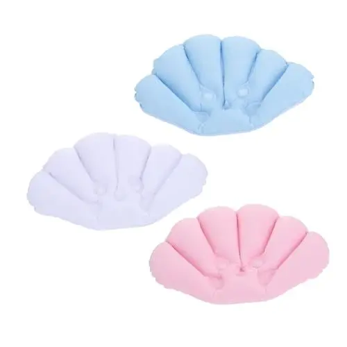 Produktbild: NOLITOY 3 Stück PVC Aufblasbare Saugkissen Badewannenkissen Aufblasbares Badewannenkissen Badekissen Buntes Badewannenkissen Wannenkissen Für Badewanne Saugnapf Nackenkissen Saugnapf