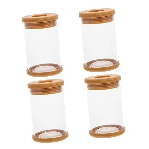 Produktbild: NOLITOY 4 Stück Imitation Pflanzentöpfe Kleine Hydroponik Blumentöpfe für Grüne Pflanzen Transparent für Tischdekoration und Luftreinigung