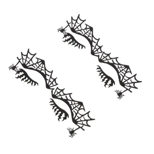 Produktbild: NOLITOY 6 Paare Lidschattenaufkleber falsche Wimpern ausgehöhlte Lidschattenaufkleber Aufkleber für Kinder halloween theme halloween schminke schwarzer Lidschatten Augen-Make-up-Dekor