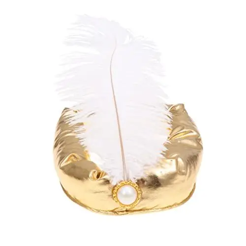 Produktbild: NOLITOY Kopfbedeckung Indischer Prinz Hut Fez-hut Halloween-königshut Sultan Prinz Hut Prince Hut Federstirnband Sultan Hut Partyhut Arabischen Prinz Feder Hut Kostüm Zubehör Headset Kind
