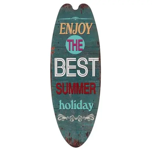 Produktbild: NOLITOY Surfbrett Wandhänge Schild Sommer Holz Wand Plaque Seaside Strand Wanddekoration für Hausgeschäft Gartendekoration