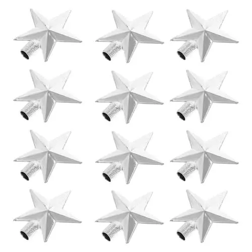 Produktbild: NOLITOY Weihnachtsdeko 20 Stück Mini-Weihnachtsbaumspitze Mini-Weihnachtsbaumspitze Ornamente Für Kleine Weihnachtsbaumdekoration Silber
