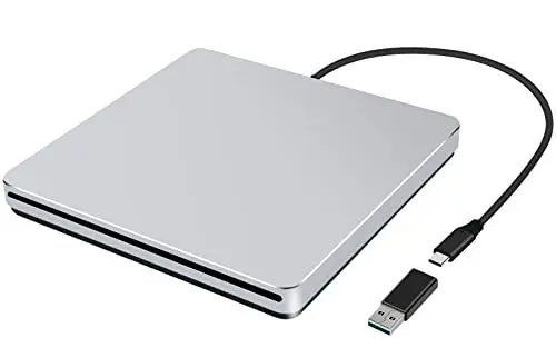 Produktbild: NOLYTH Externes CD Laufwerk für Laptop, DVD Laufwerk Extern für Mac MacBook, Slot-in Externe Optische Laufwerke, Portable USB CD Laufwerk Extern Brenner Externes Laufwerk für PC Apple Windows Desktop
