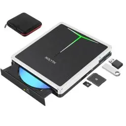 Produktbild: NOLYTH Externes Blu ray Laufwerk, USB C Bluray Brenner Extern, USB 3.0 Tragbar Externe Blu-ray Laufwerke DVD/BD Player 3D for PC Laptop Windows 11/10 Mac MacBook Linux