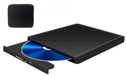 Produktbild: Externes Blu Ray Laufwerk, Aluminium Bluray Brenner Extern, USB 3.0 Externer CD DVD Blue Ray Player mit Tasche, Ultra Slim Tragbar BD Externe Blu-ray Laufwerke für Mac PC MacBook Laptop Windows 11/10