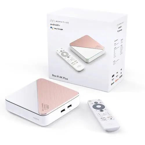 Produktbild: Nonic (Test SEHR GUT *) Homatics Box R 4K Plus Android TV Box - Smart TV Streaming Receiver, Dolby Atmos, Google Zertifiziert, Netflix 4K, Prime Video 4K, Disney+ 4K, Gigabit, WiFi HDMI Kabel